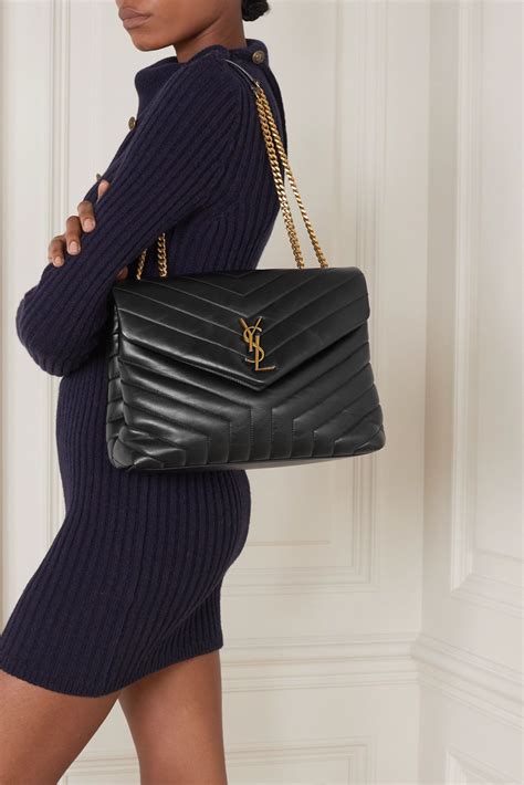 ysl faubourg bag dark gold|SAINT LAURENT Calfskin Y Quilted Monogram Small Loulou .